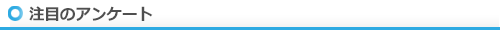 注目のアンケート