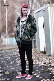 パーカーの着こなし (1)