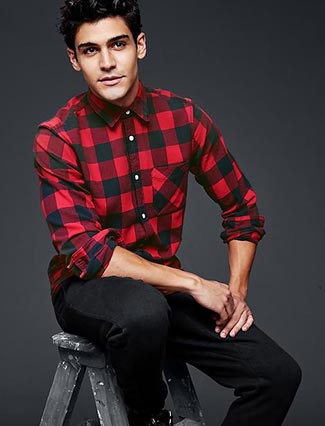 GAPチェックシャツ1