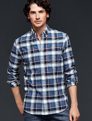 GAPチェックシャツ2