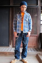 シュガーケーンチェックシャツコーデ2