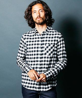 マージンチェックシャツ2