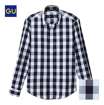 GUチェックシャツ1