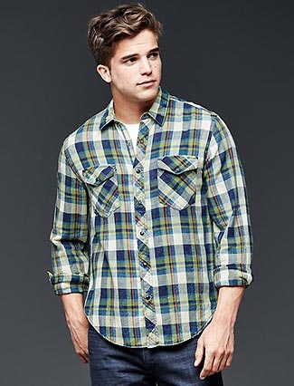 GAPチェックシャツ3