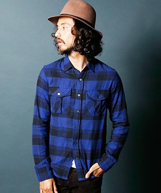 マージンチェックシャツ3