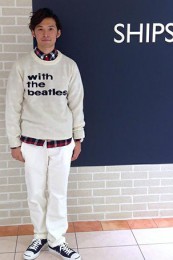 SHIPSチェックシャツコーデ2