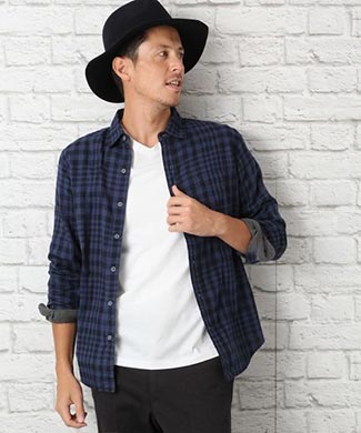 グローバルワークチェックシャツ3