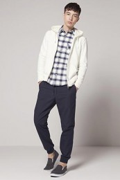 GUチェックシャツコーデ1