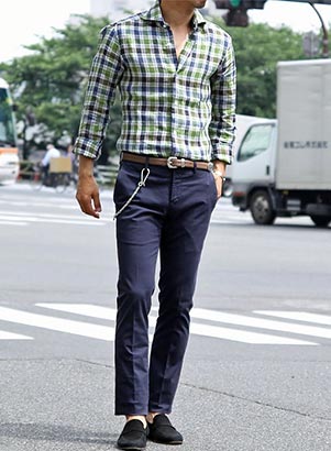 バルバチェックシャツ1