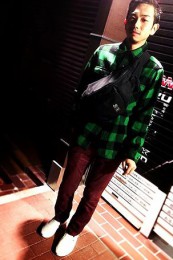 GAPチェックシャツコーデ3