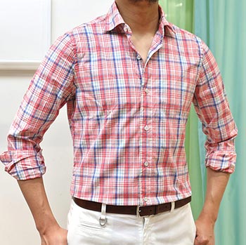 フィナモレチェックシャツ1