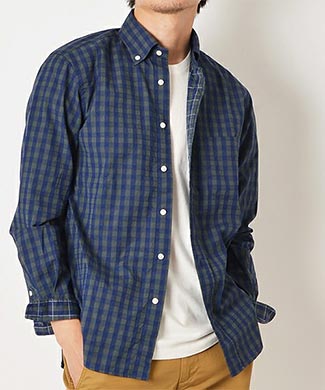 SHIPSチェックシャツ3