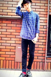 WEGOチェックシャツコーデ5