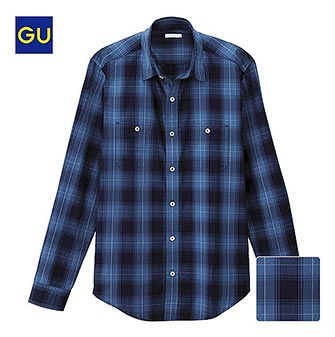 GUチェックシャツ2