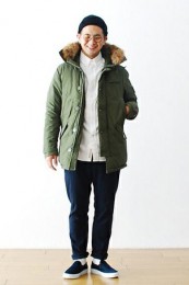 ストーンアイランドダウンジャケットコーデ3