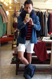 EMUムートンブーツ着こなし2