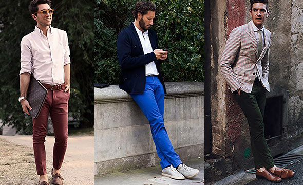 テーパードパンツ着こなし