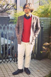 ジョンスメドレーニットコーデ5