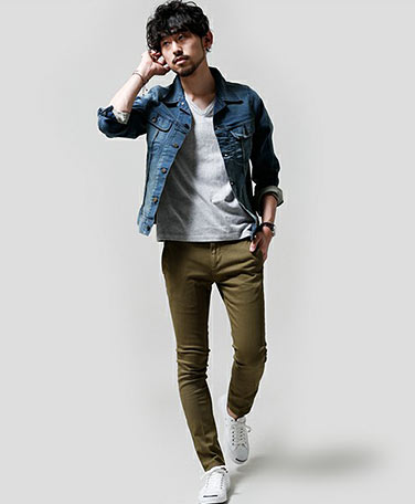 デニムジャケットコーデ3