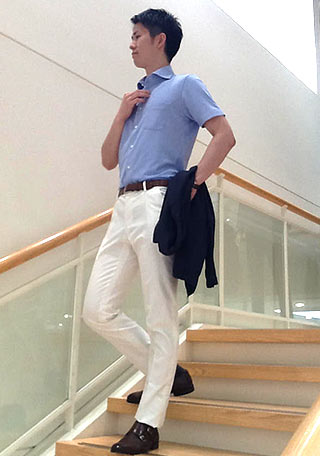 鹿の子ポロシャツコーデ3