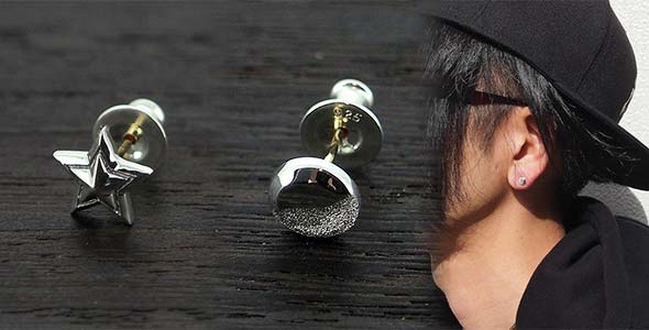 スタッズピアスメンズ