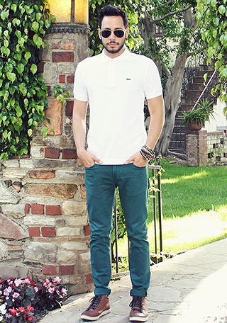 ラコステ白ポロシャツ3