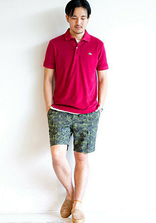 ラコステポロシャツ赤