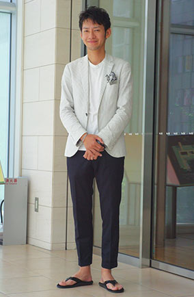 アイランドスリッパ着こなし1