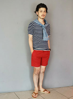 アイランドスリッパ着こなし5