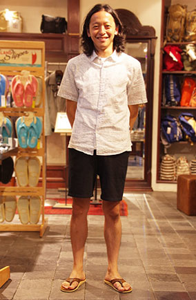 アイランドスリッパ着こなし2