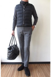 ムーレーダウンベスト着こなし4