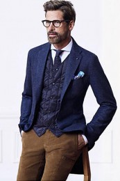 ダウンベストの着こなし (5)