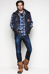 ダウンベストの着こなし (1)