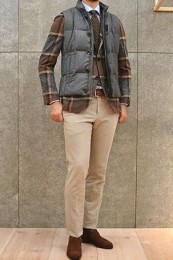 ムーレーダウンベスト着こなし3