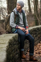 ダウンベストの着こなし (3)