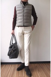 ムーレーダウンベスト着こなし1