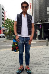 モンクレールダウンベスト着こなし3