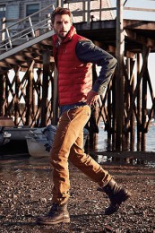 ダウンベストの着こなし (8)