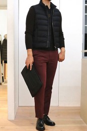 ムーレーダウンベスト着こなし2