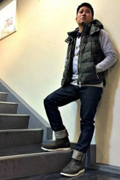 タトラスダウンベスト着こなし3