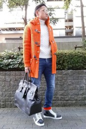 バークダッフルコートコーデ2