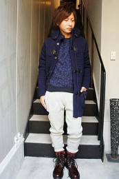 バークダッフルコートコーデ3