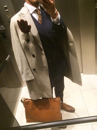 チェスターコートスーツコーデ5