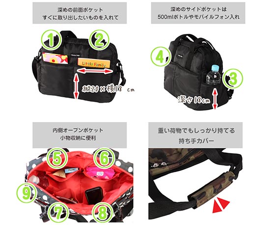 【ハンナフラ】3WAYマザーズリュック（ブラック）2