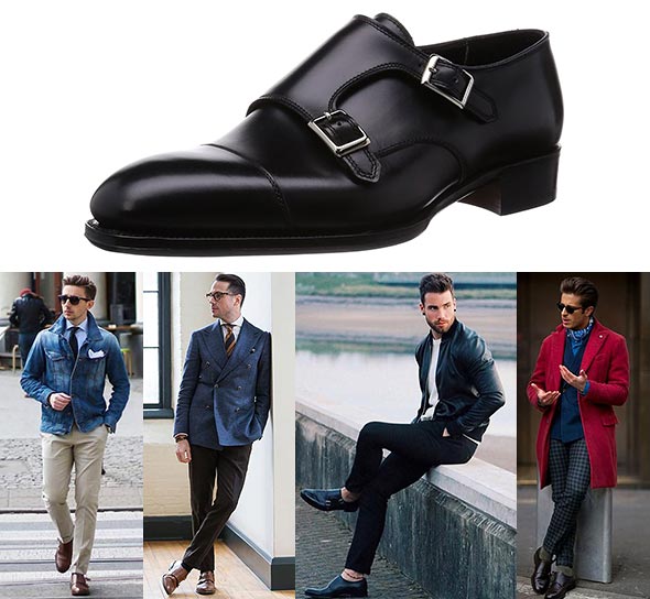 モンクシューズ着こなし