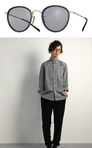 【メタルMIXフレーム】×モノトーントップス