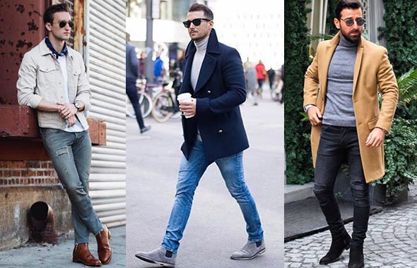 サイドゴアブーツ着こなしメンズ