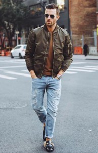 スリムジーンズ着こなし (5)