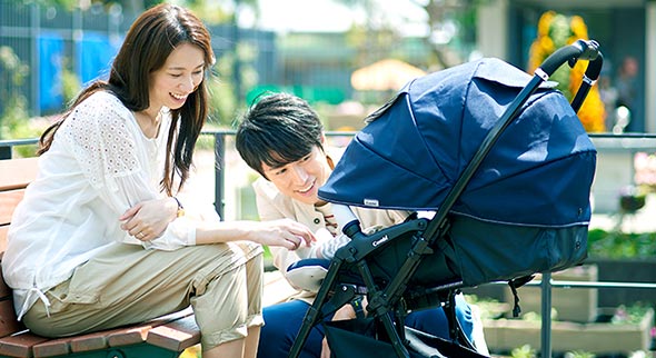 パパベビーカー