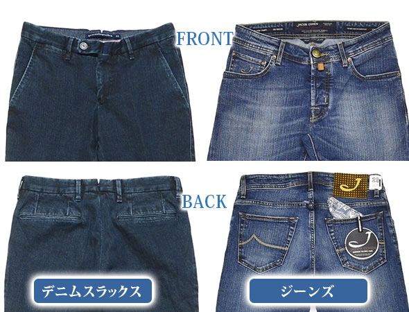 デニムスラックスとジーンズの違い